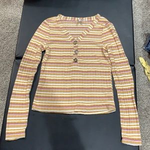 Buttoned Pullover Fall Colors